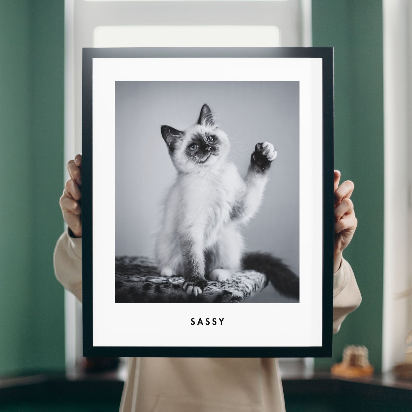 Monochrome Custom Pet Portrait