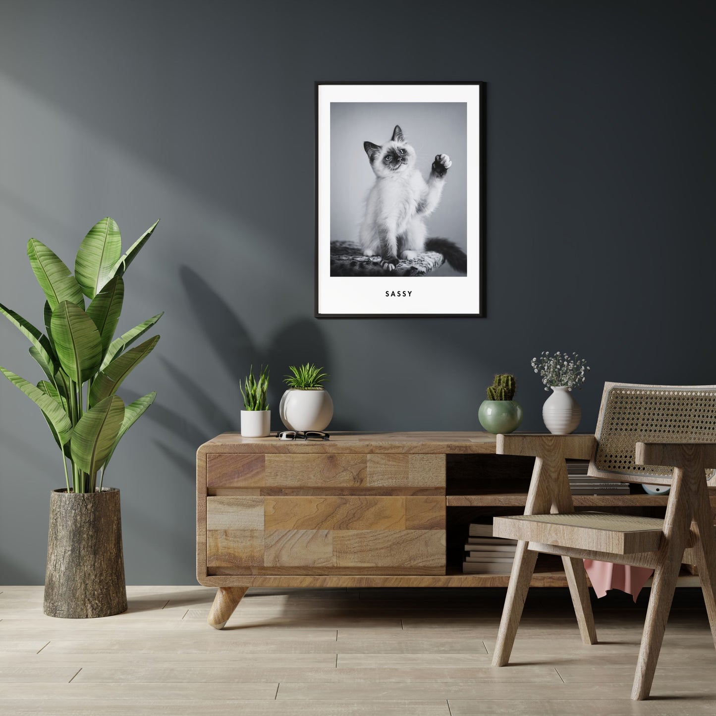 Monochrome Custom Pet Portrait