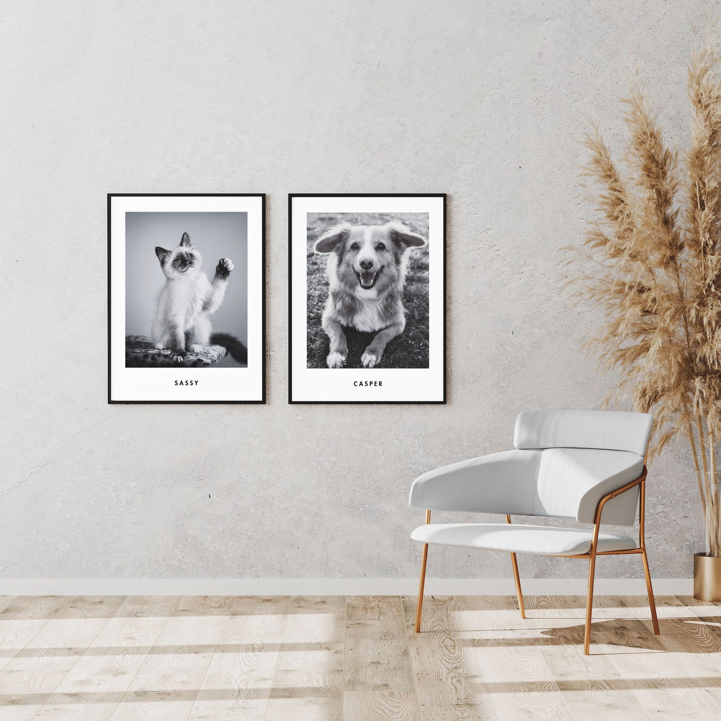 Monochrome Custom Pet Portrait