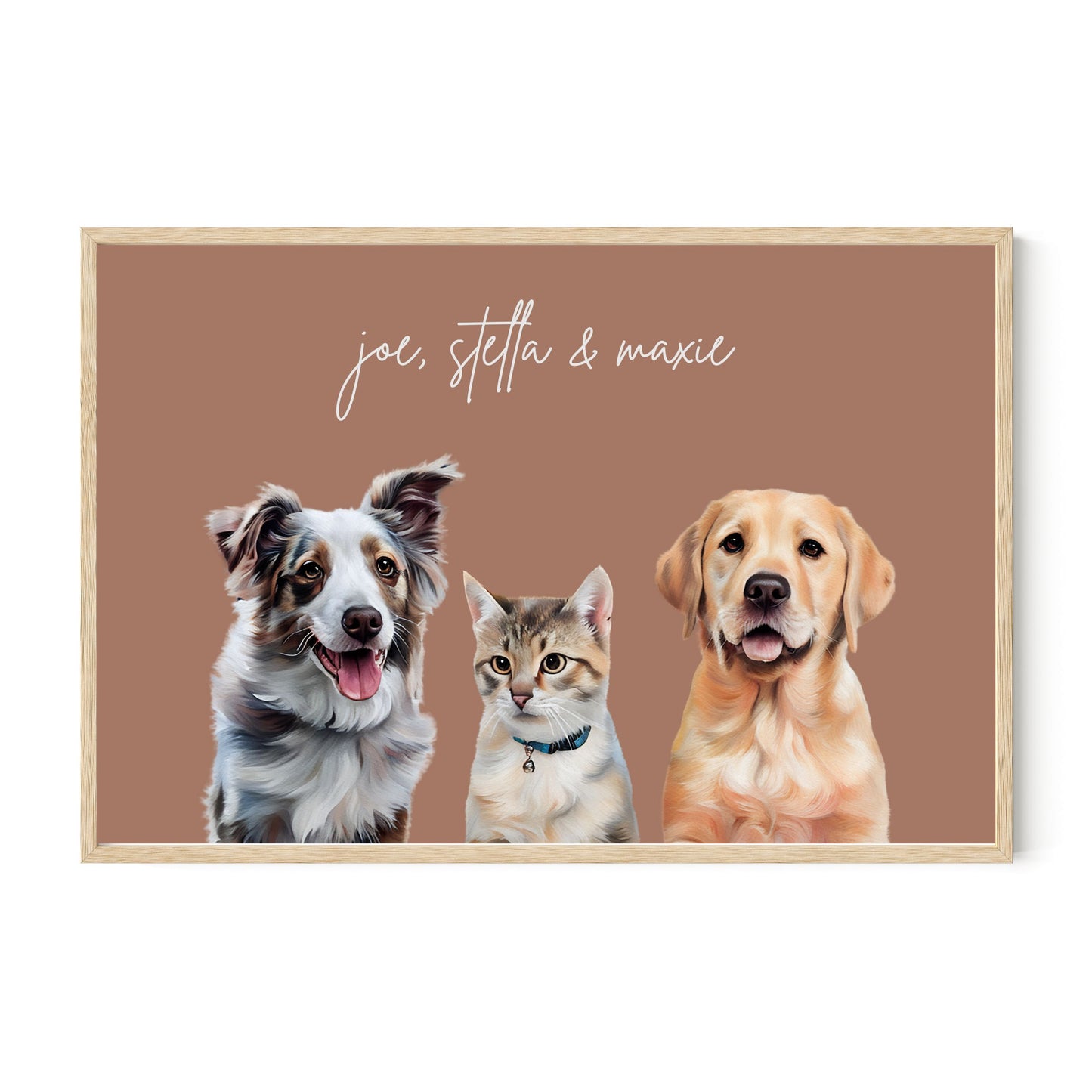 Multi Pet Custom Portrait