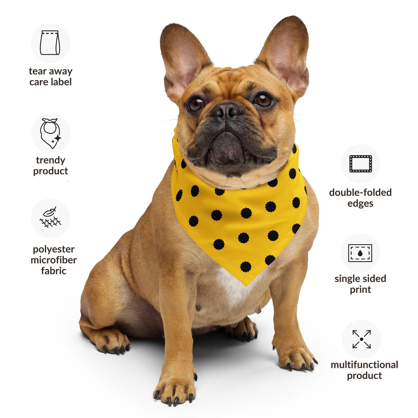 Bumblebee Dots Dog Bandana