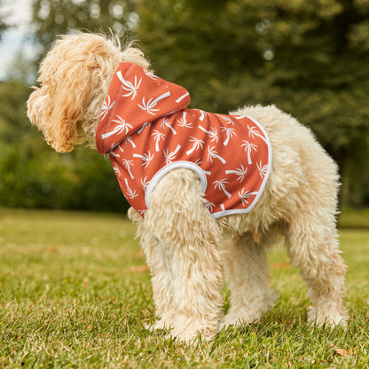 Orange Palm Tree Dog Hoodie