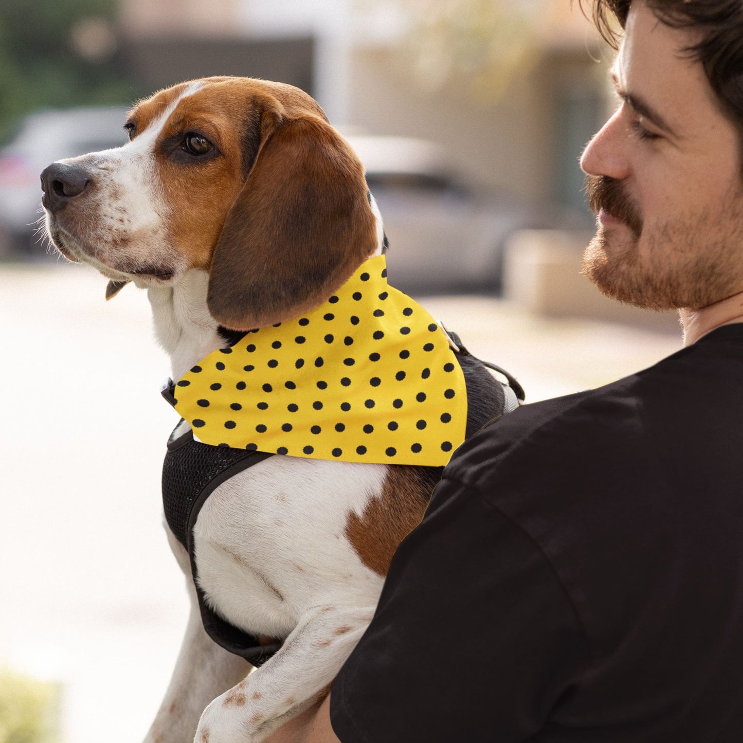 Bumblebee Dots Dog Bandana