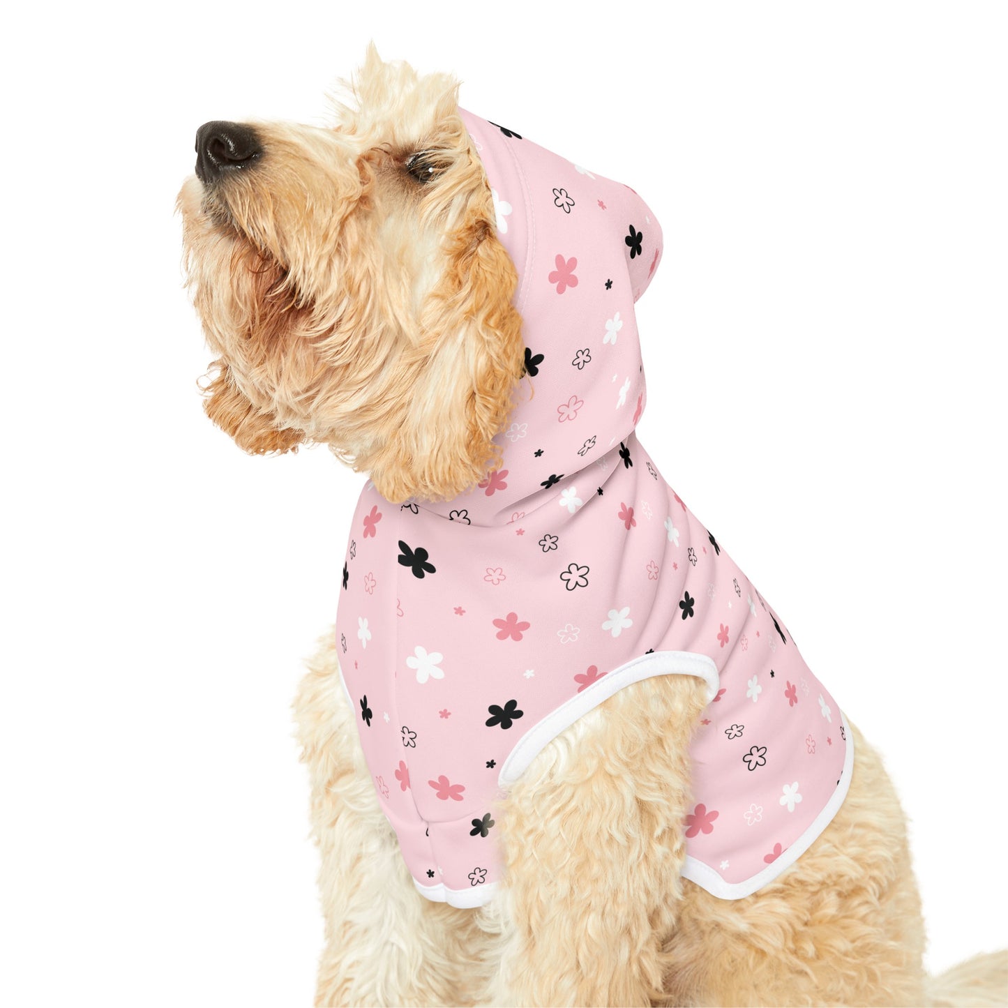 Pink Daisies Dog Hoodie