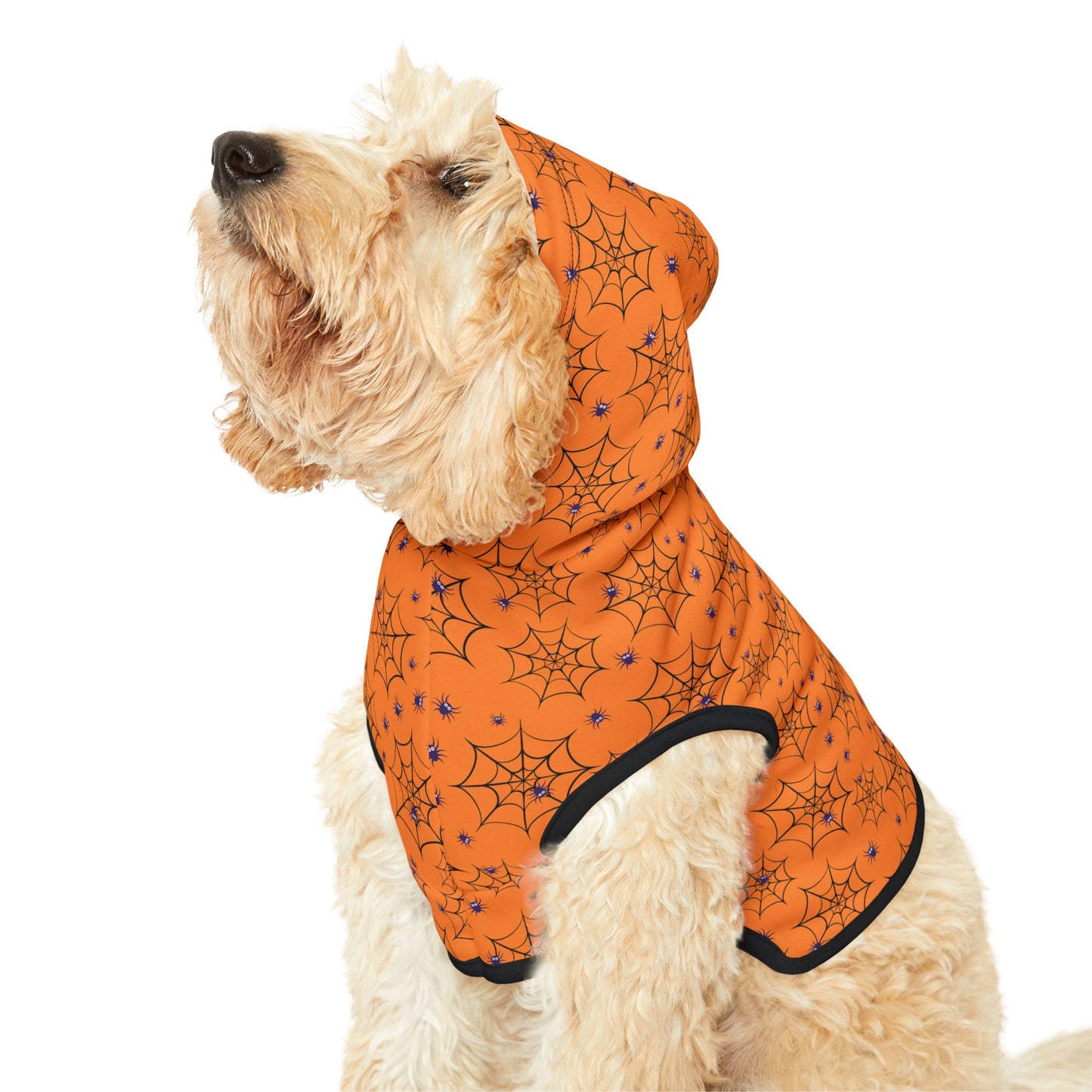 Spider Web Halloween Dog Hoodie