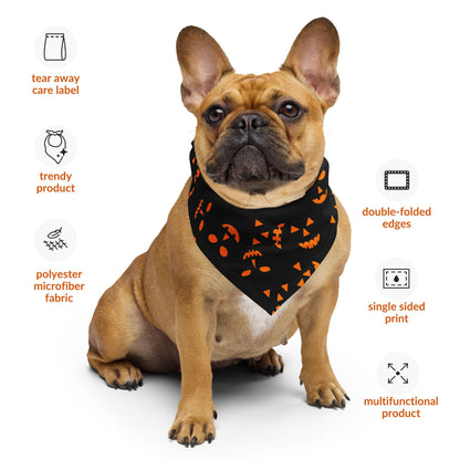 Spooky Face Dog Bandana