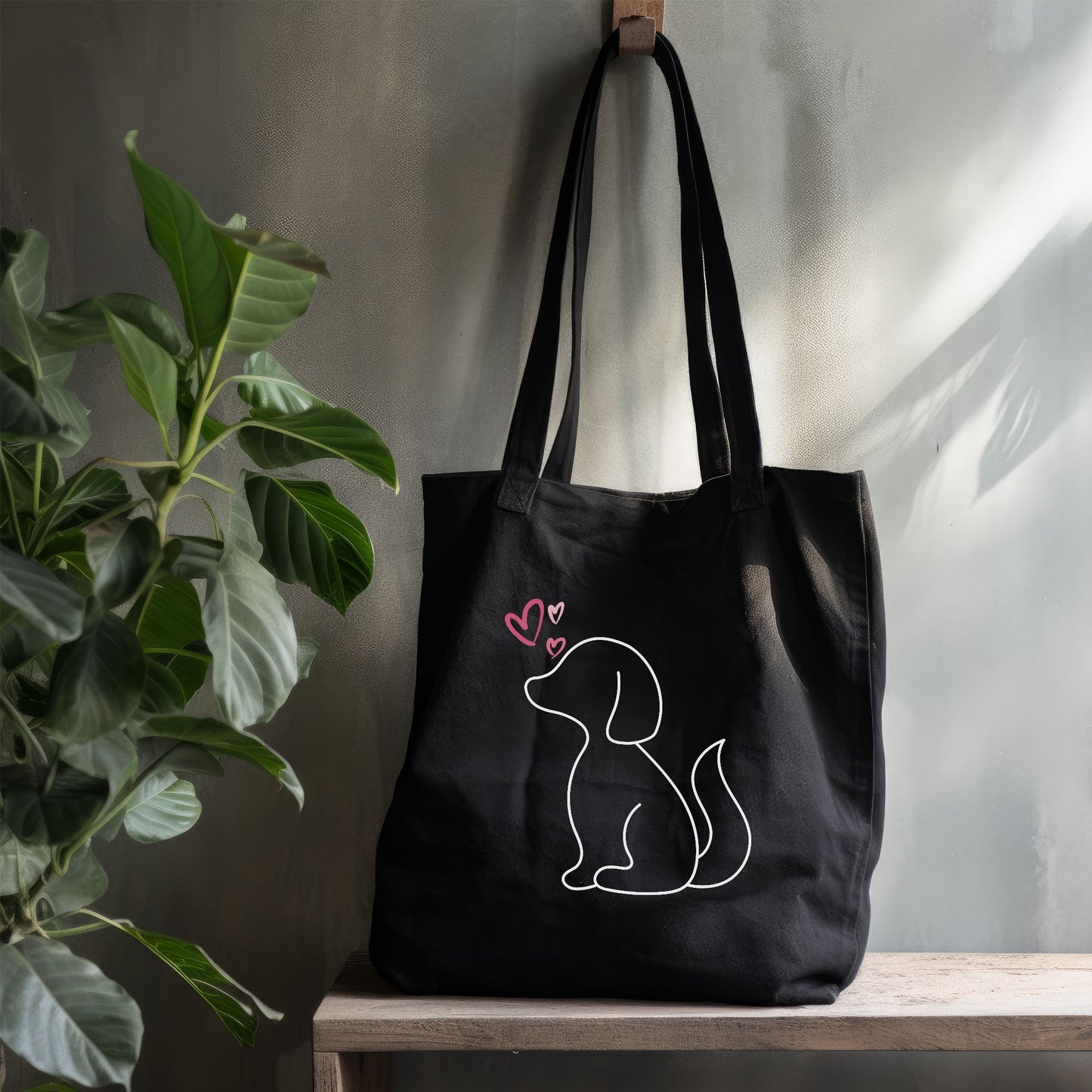 Te Amo Dog Doodle Tote