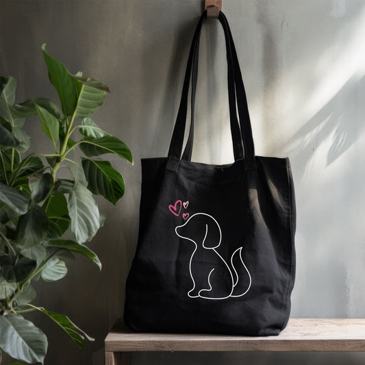 Te Amo Dog Doodle Tote