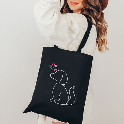 Te Amo Dog Doodle Tote