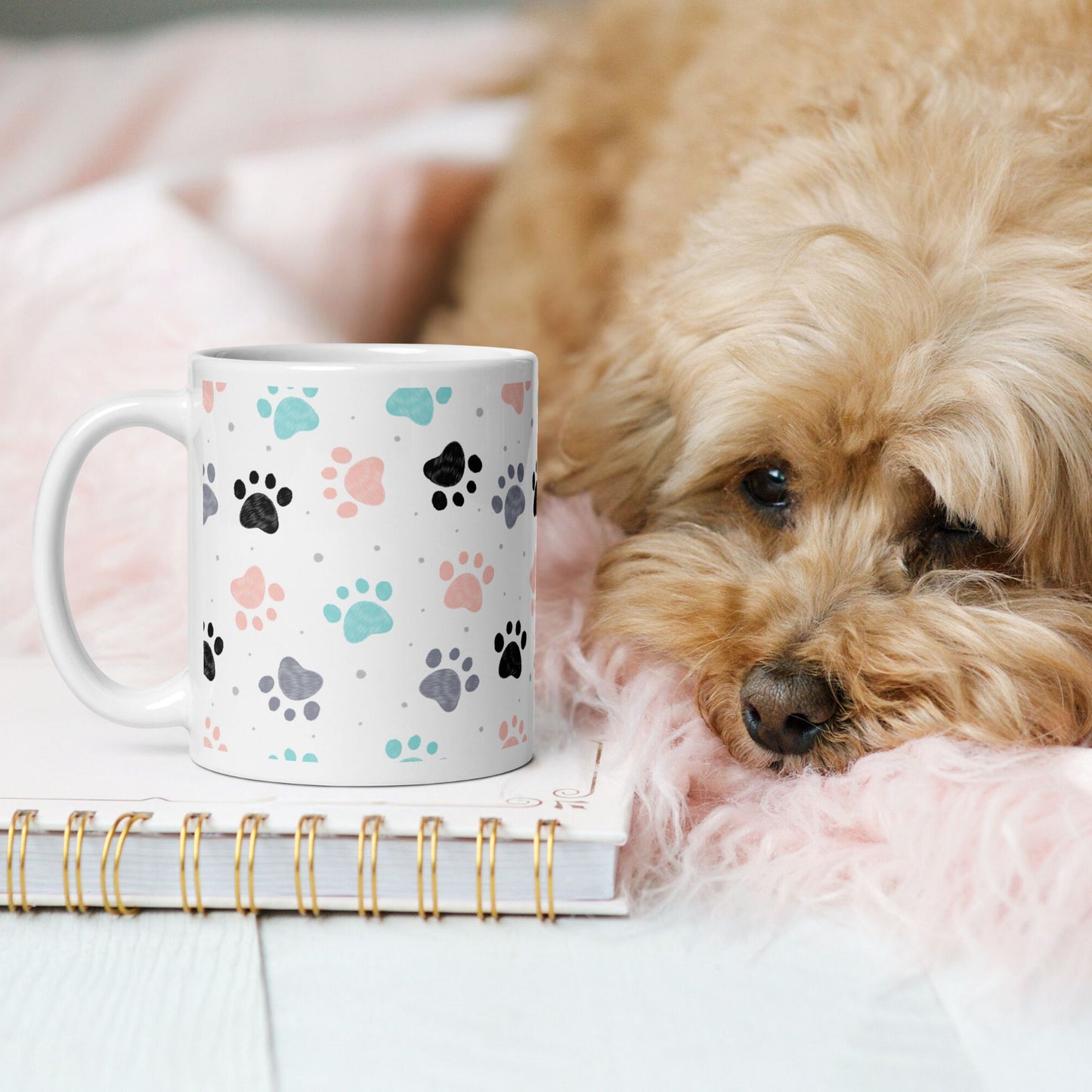 Colorful Paw Print Mug