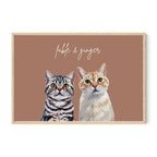 Multi Pet Custom Portrait - Two Pets Artelo