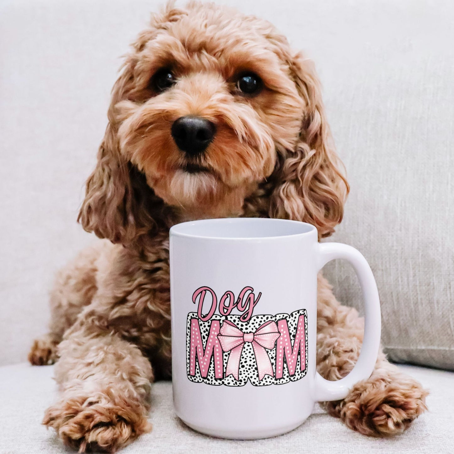 Dog Mom White Mug