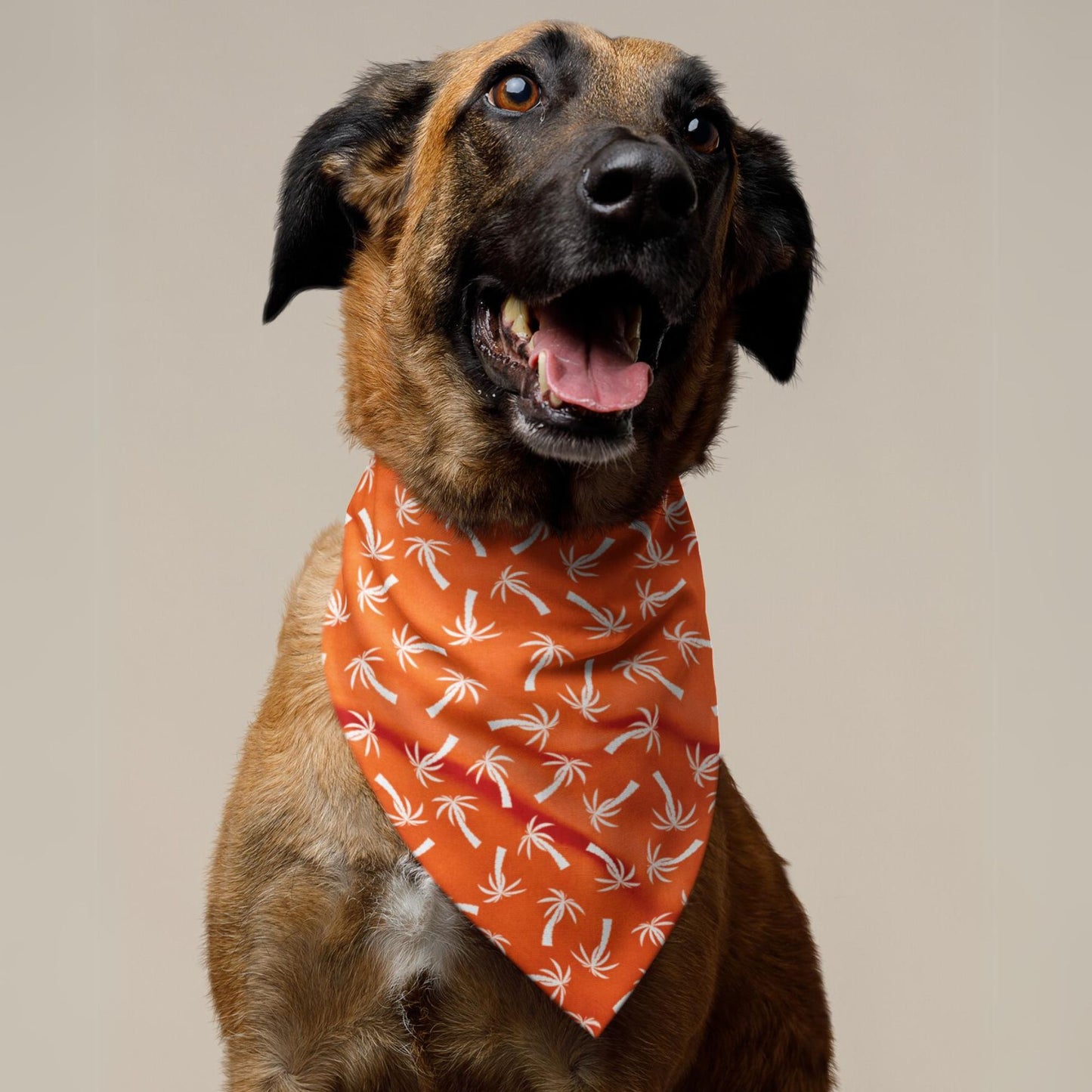 Orange Palm Tree Dog Bandana