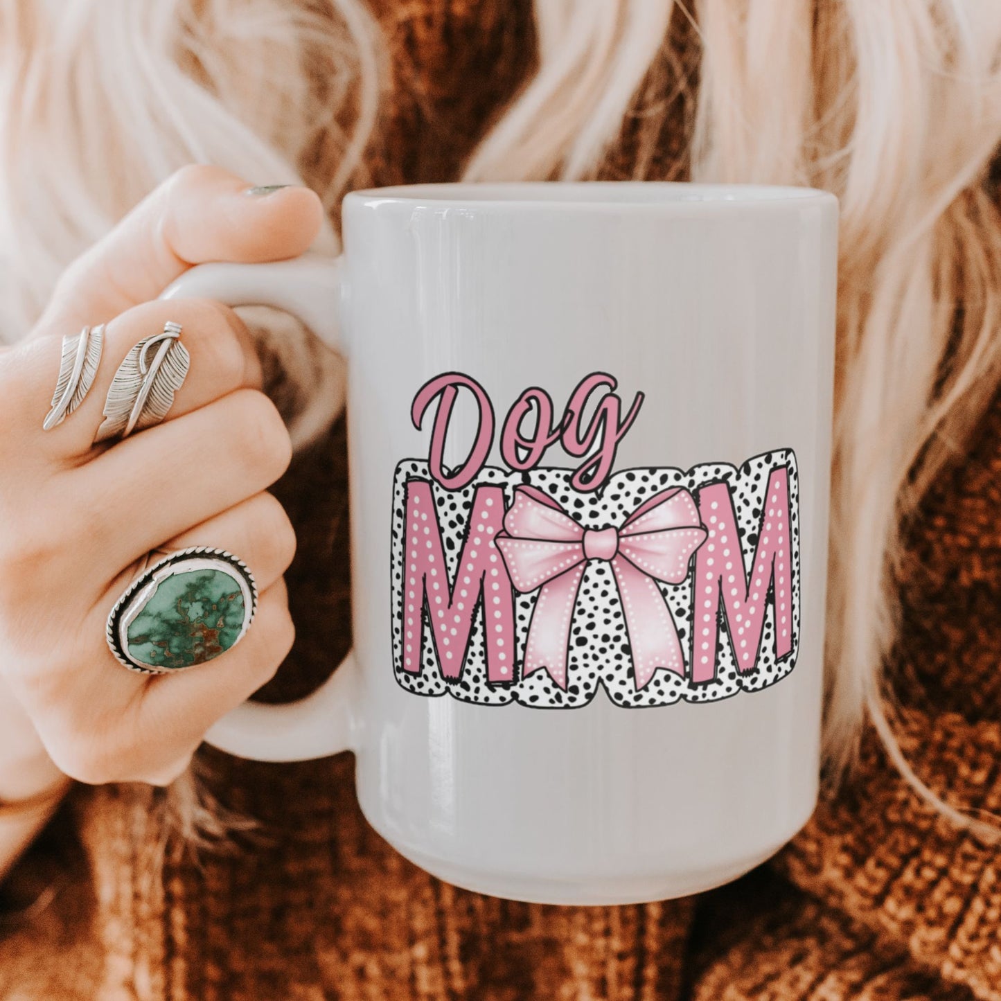 Dog Mom White Mug