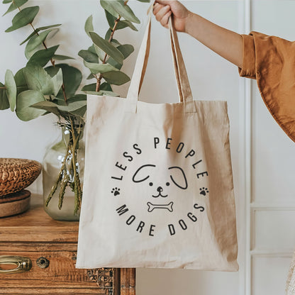 Less People More Dogs Tote