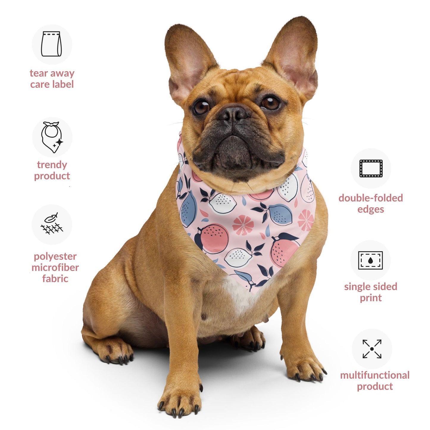 Refreshing Pink Limes Dog Bandana