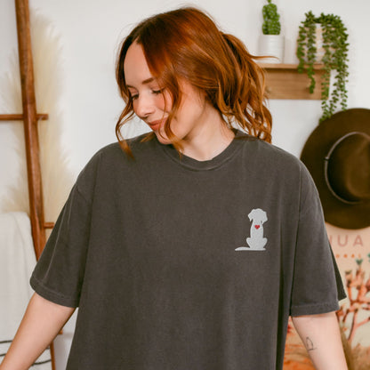 Dog Heart Pocket Embroidered Tee