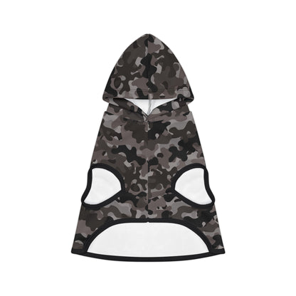 Black & Gray Camo Dog Hoodie