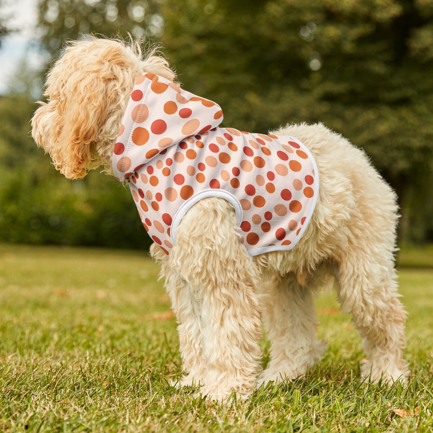 Orange Polka Dog Hoodie