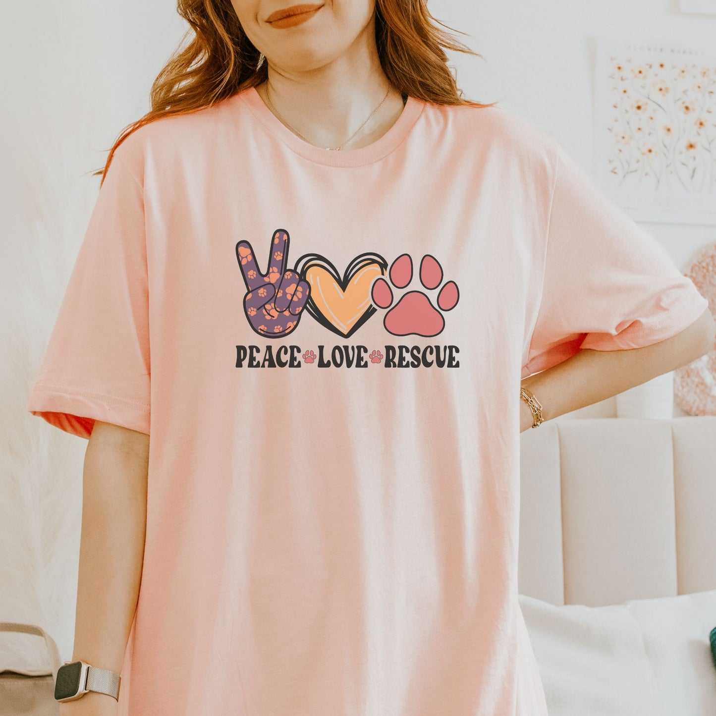 Peace Love Rescue Tee