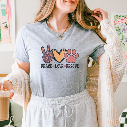 Peace Love Rescue Tee