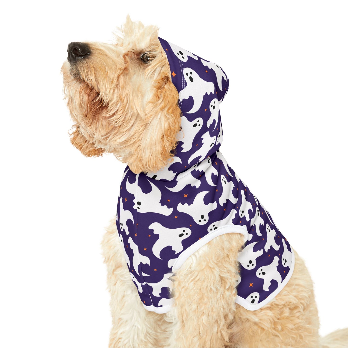 Purple Ghost Dog Hoodie