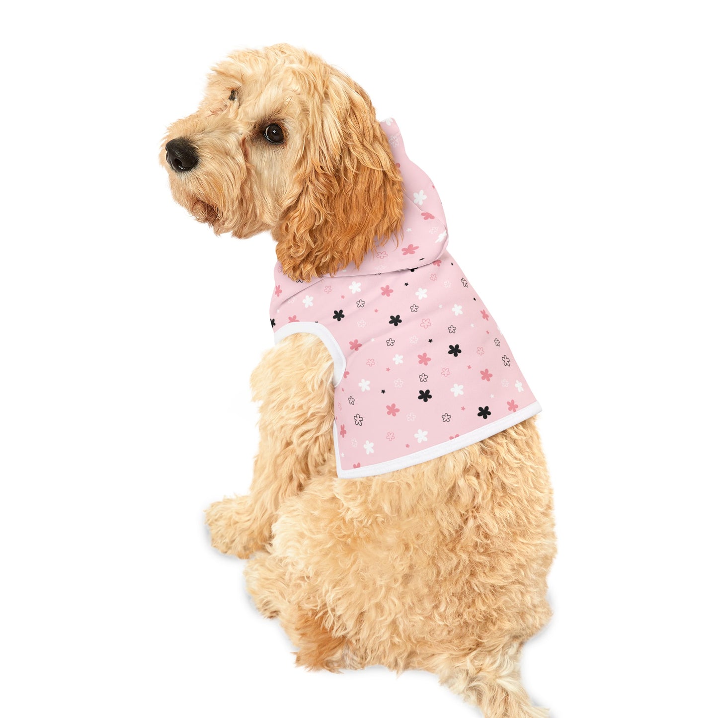 Pink Daisies Dog Hoodie