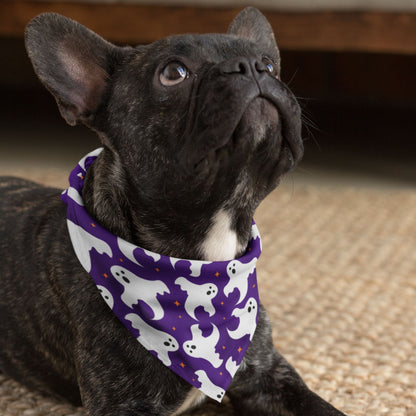 Purple Ghost Dog Bandana