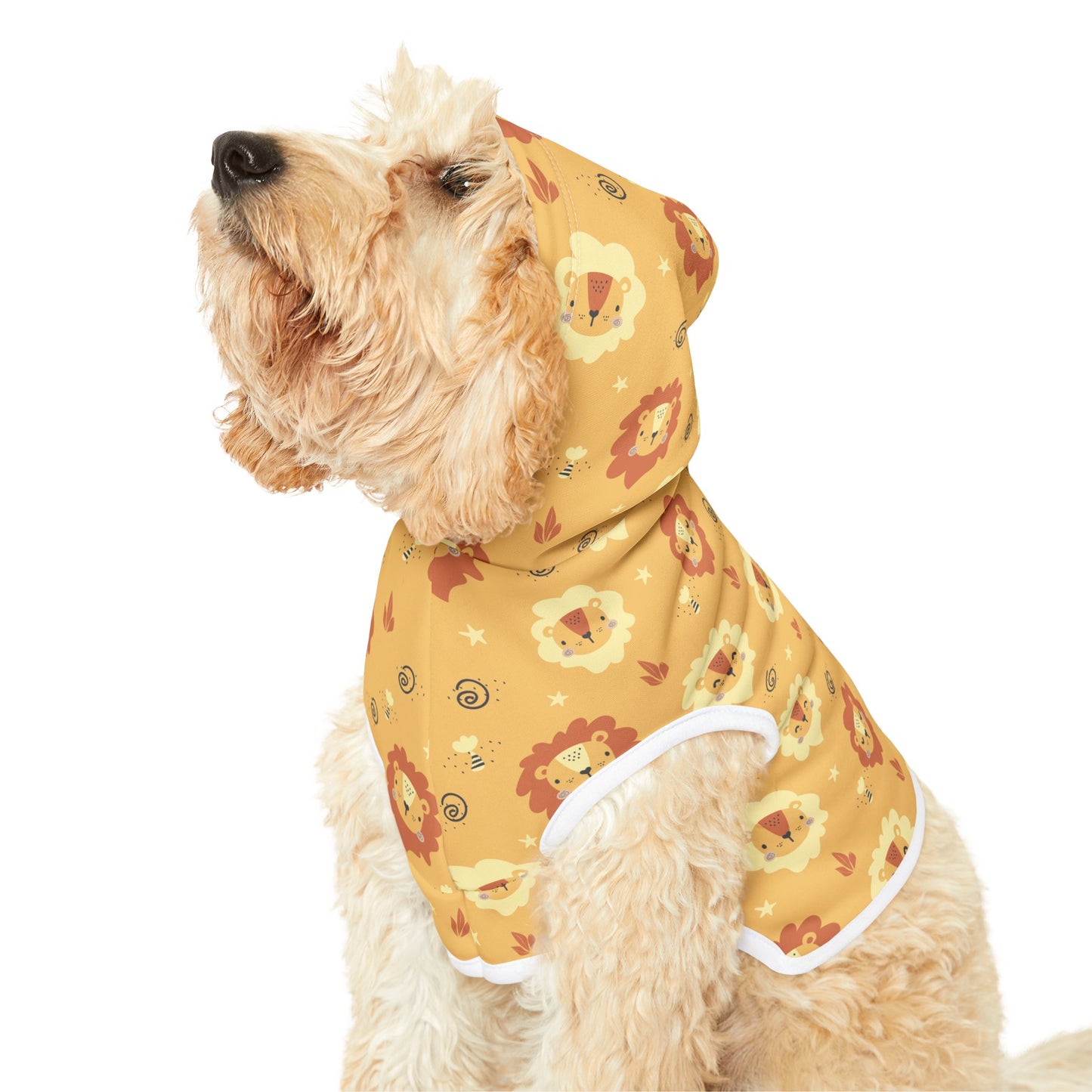 Yellow Lion Dog Hoodie