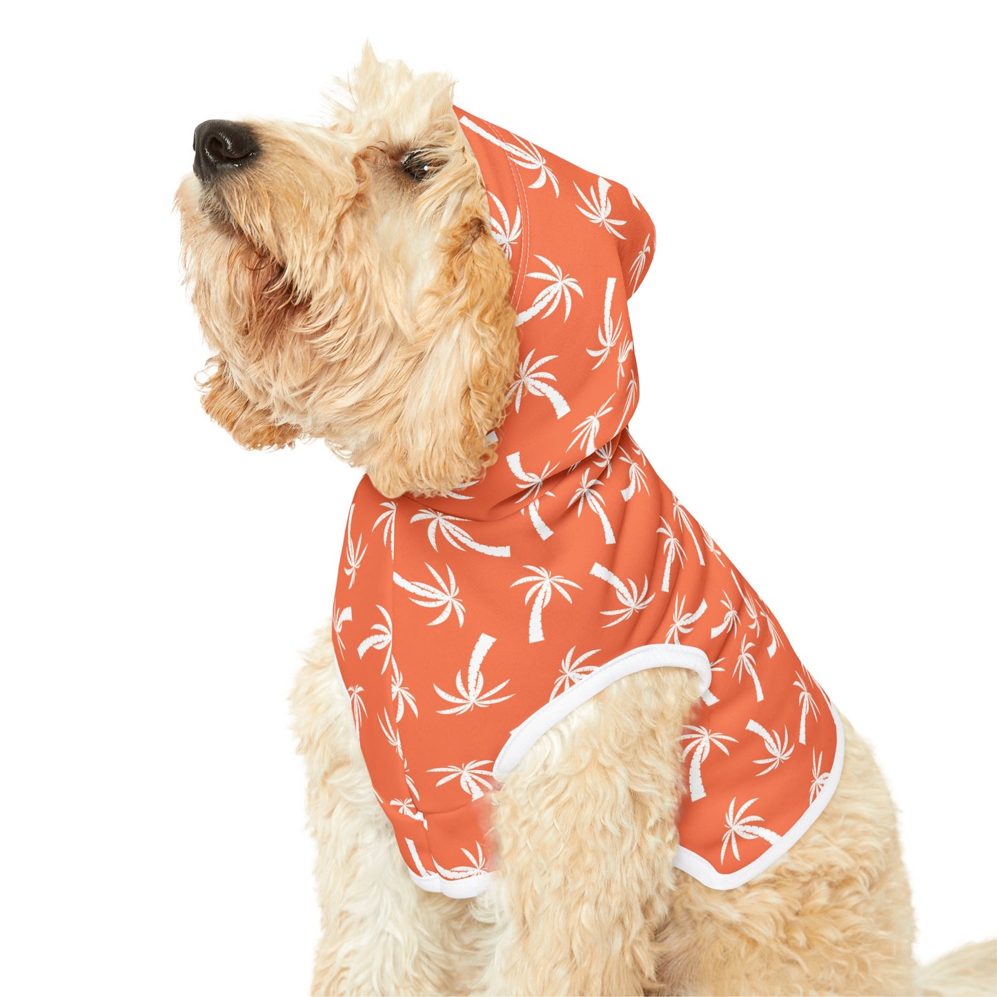 Orange Palm Tree Dog Hoodie