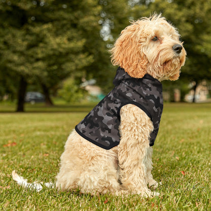 Black & Gray Camo Dog Hoodie