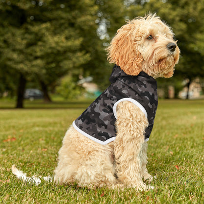 Black & Gray Camo Dog Hoodie