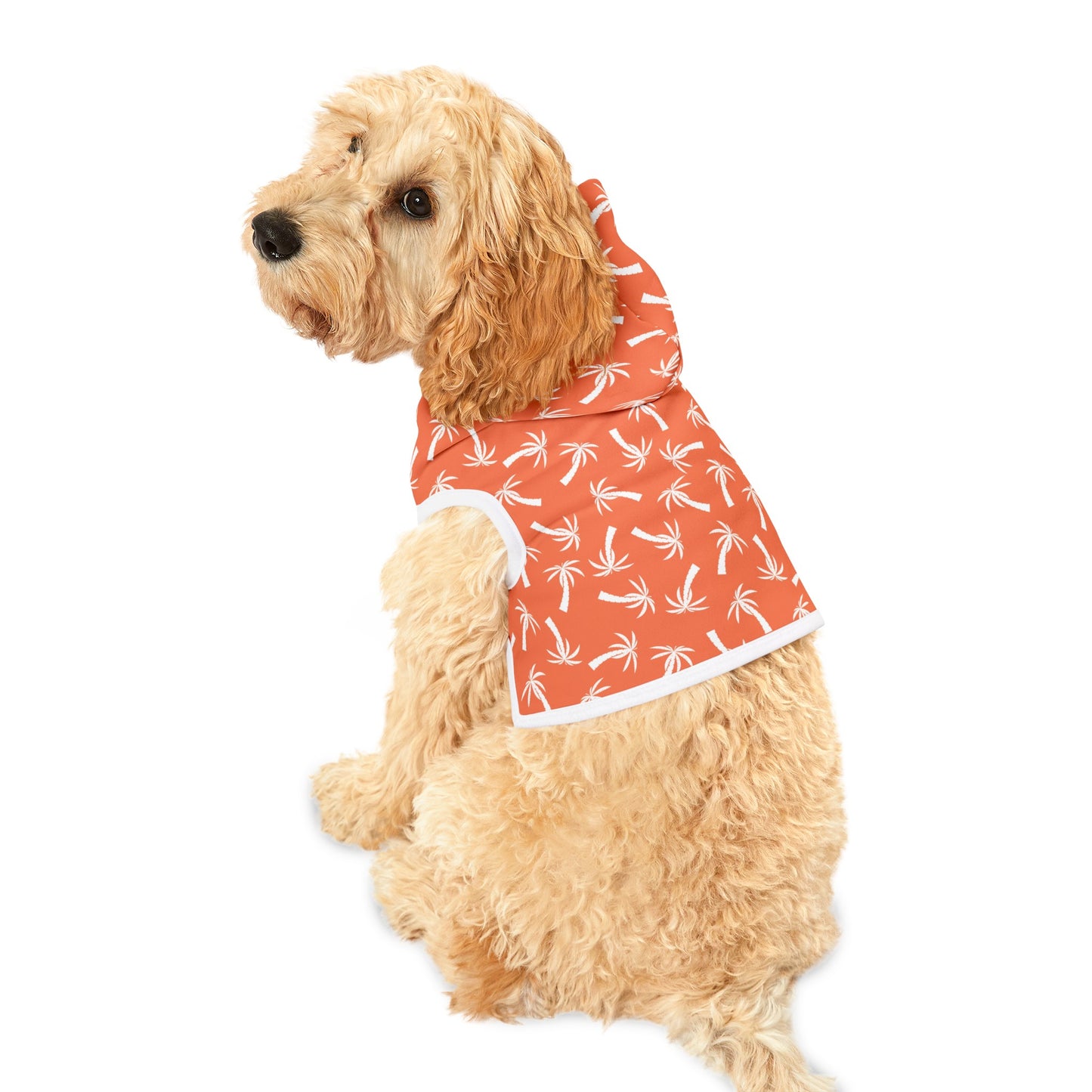 Orange Palm Tree Dog Hoodie