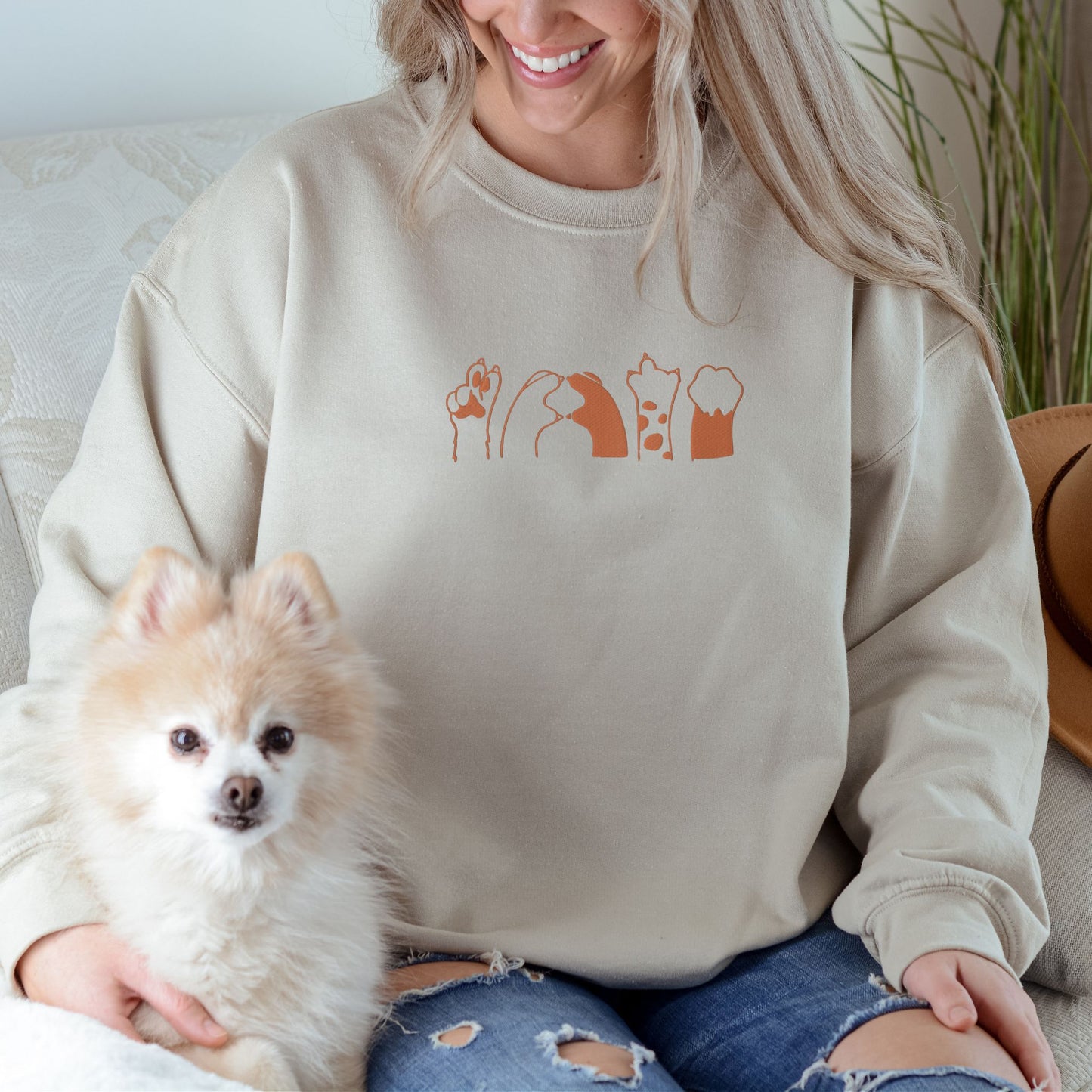 Dog Paws Halloween Sweatshirt