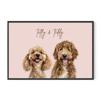 Multi Pet Custom Portrait - Two Pets Artelo