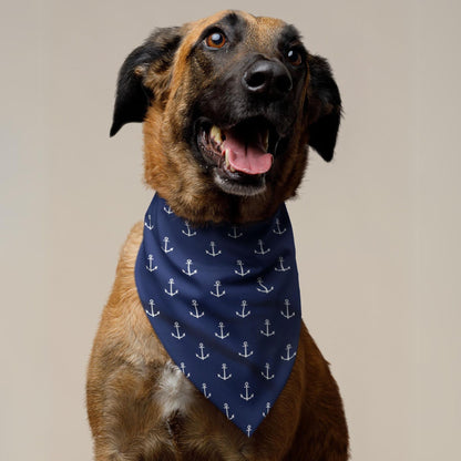 Blue Anchor Dog Bandana