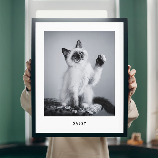 Monochrome Custom Pet Portrait