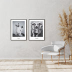Monochrome Custom Pet Portrait Artelo