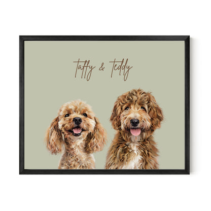 Multi Pet Custom Portrait