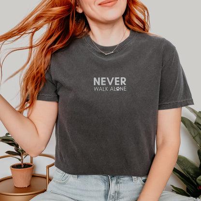 Never Walk Alone Embroidered Dog Tee