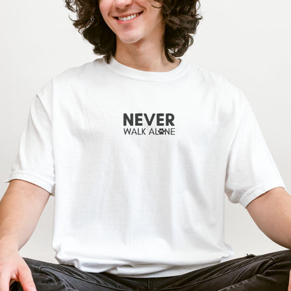 Never Walk Alone Embroidered Dog Tee