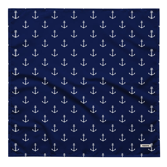 Blue Anchor Dog Bandana