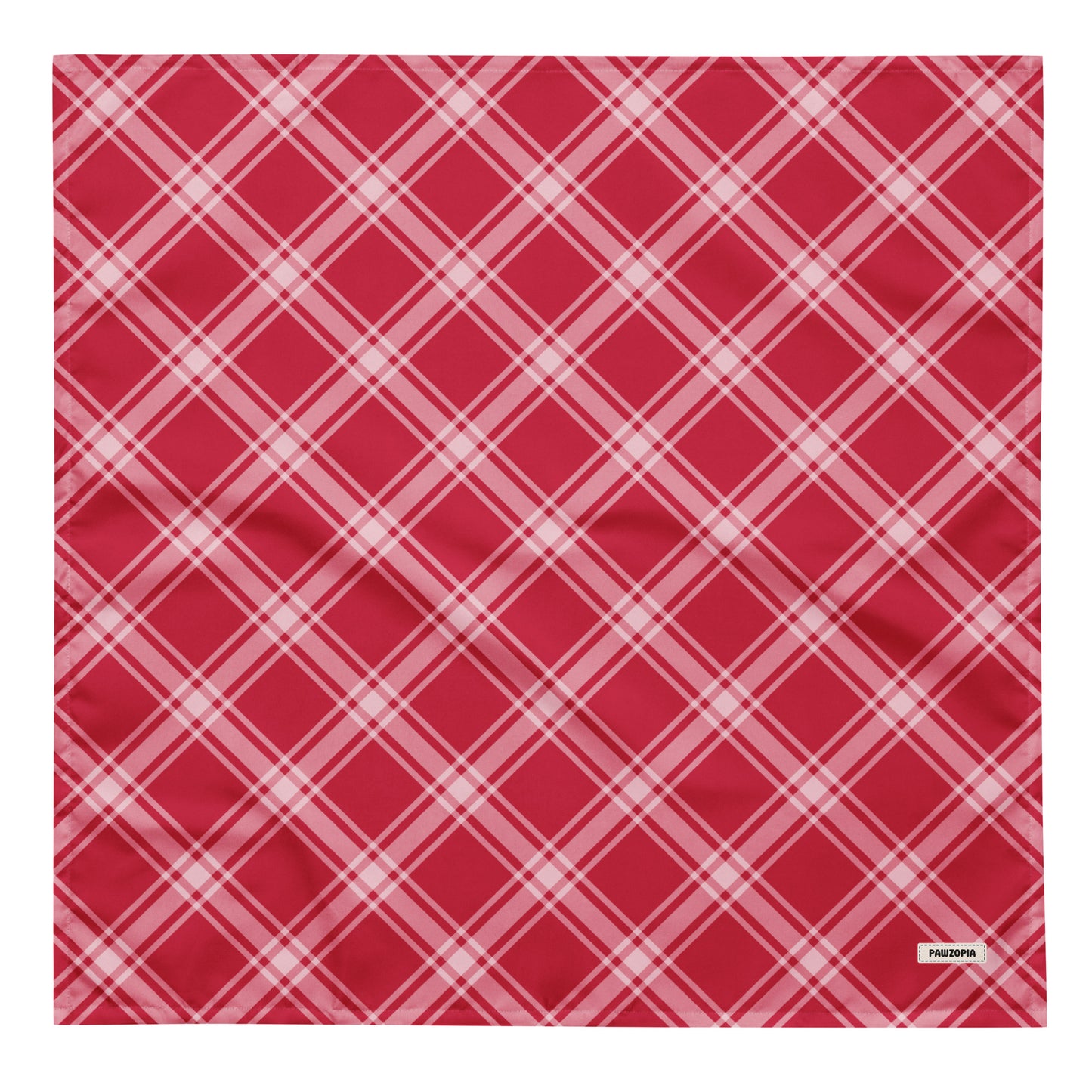 Red Plaid Dog Bandana