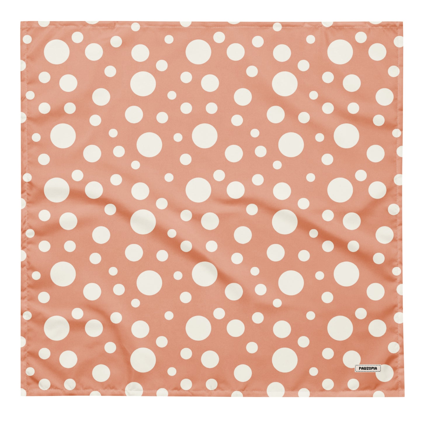 Peach Fuzz Polka Dog Bandana