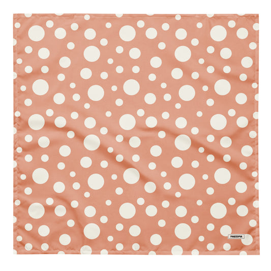 Peach Fuzz Polka Dog Bandana