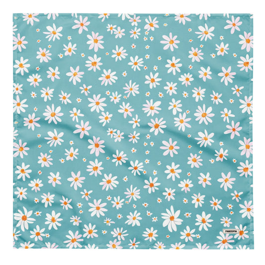 Blue Daisy Dog Bandana