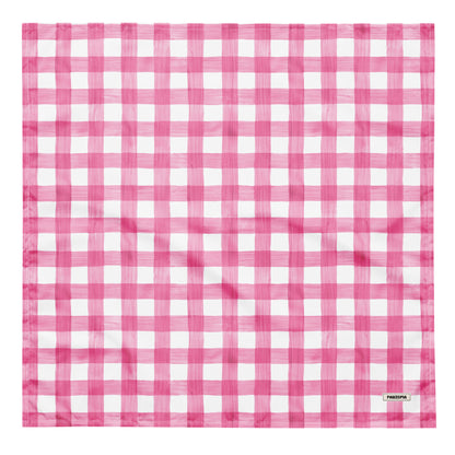 Pink Checks Dog Bandana