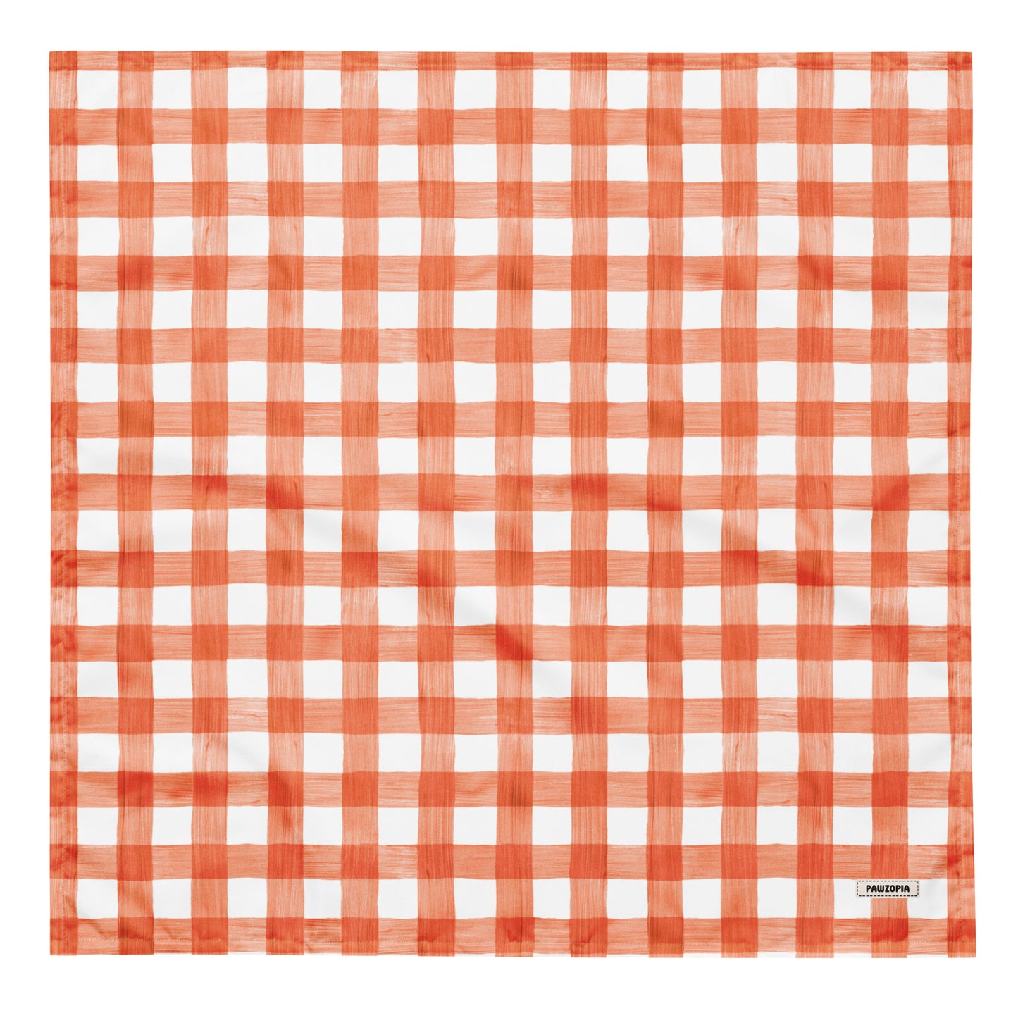 Orange Checks Dog Bandana