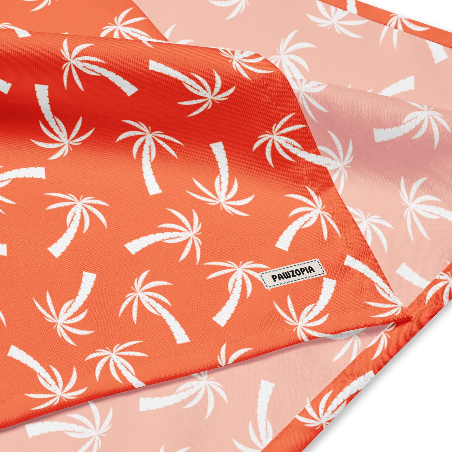 Orange Palm Tree Dog Bandana