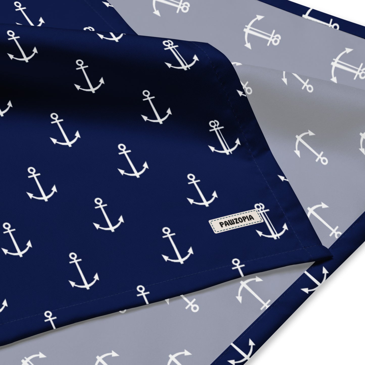 Blue Anchor Dog Bandana